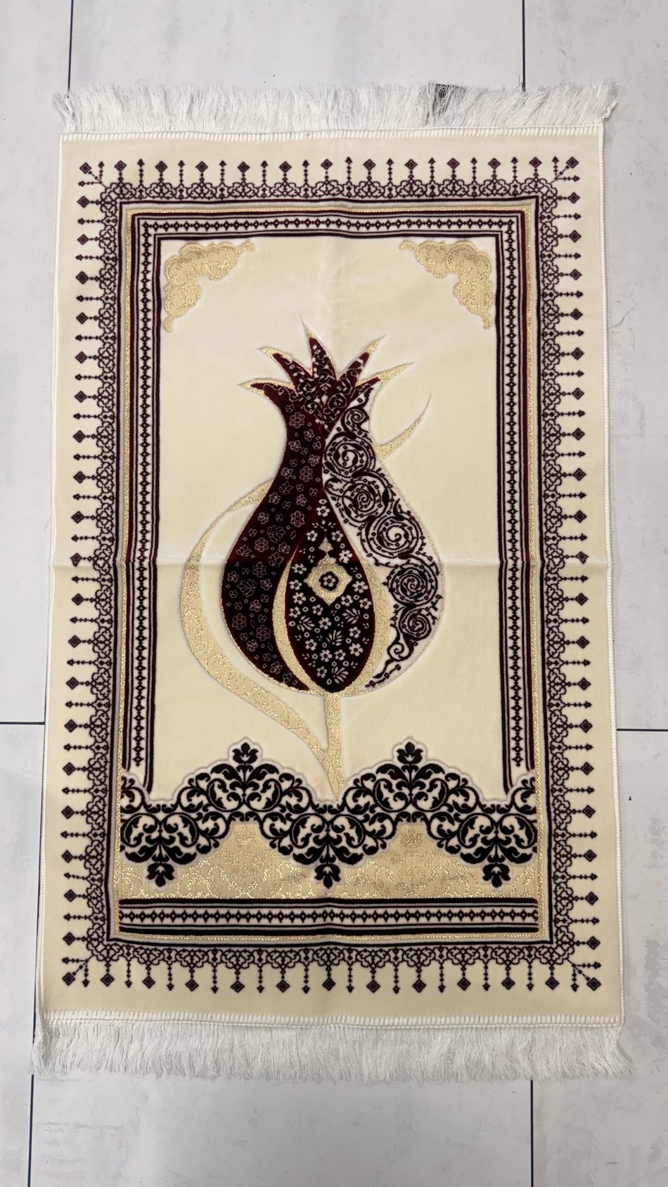 Navy Blue Croc Joy Namoz - Luxury Prayer Mat with Premium Bag
