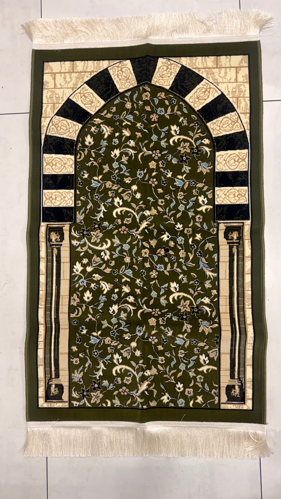 Green Croc Joy Namoz - Luxury Prayer Mat with Premium Bag