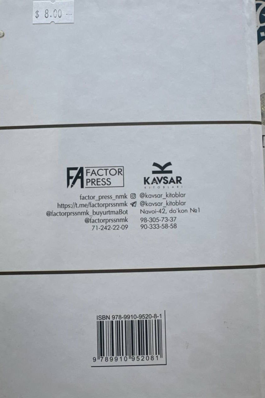 Obidlar Yoli orqa muqova — Factor Press