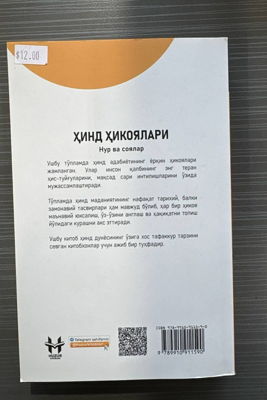 Hind hikoyalari (Nur va soyalar) – orqa muqova